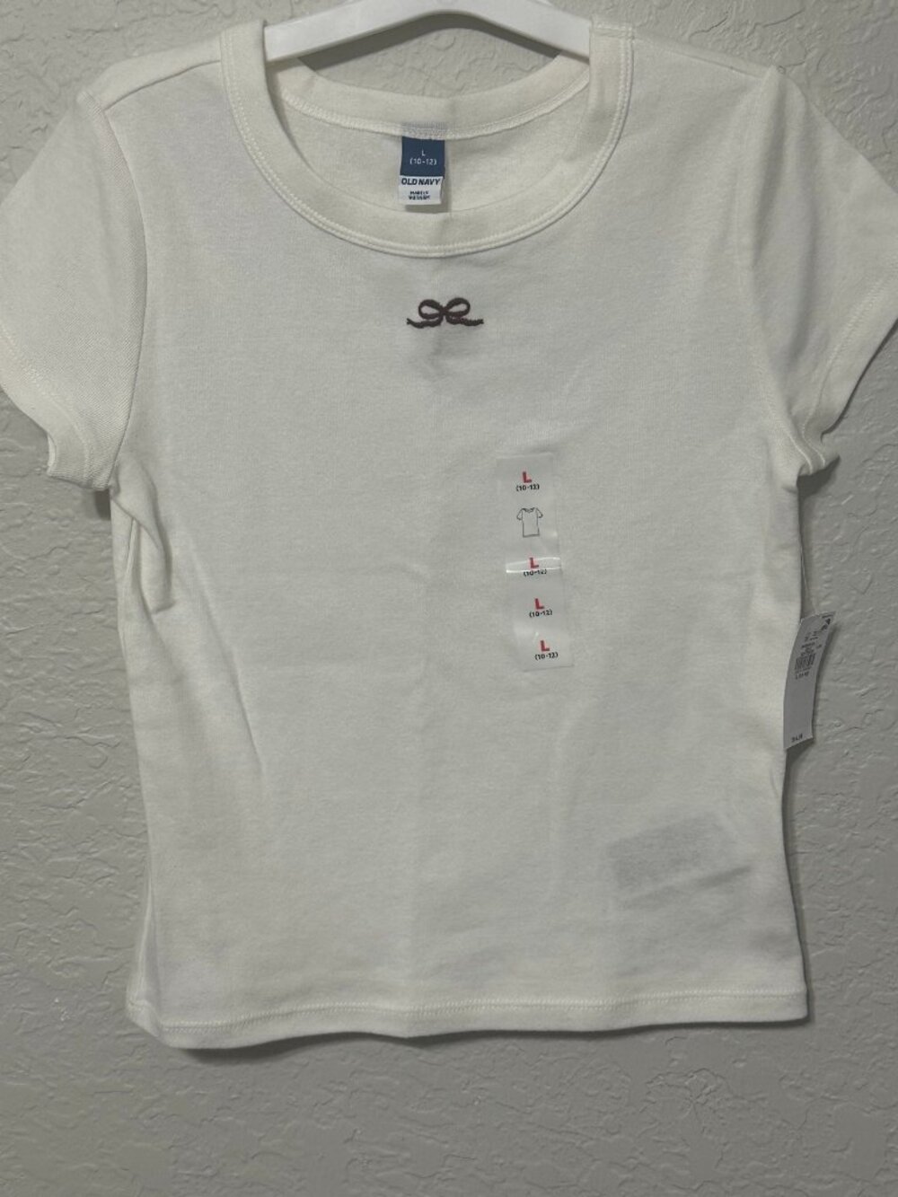 Old Navy Girls Tops (2-Pack) – Size L (10-12), White, NWT